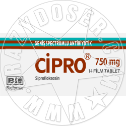 CIPRO 750 FILM COATED TAB X 14